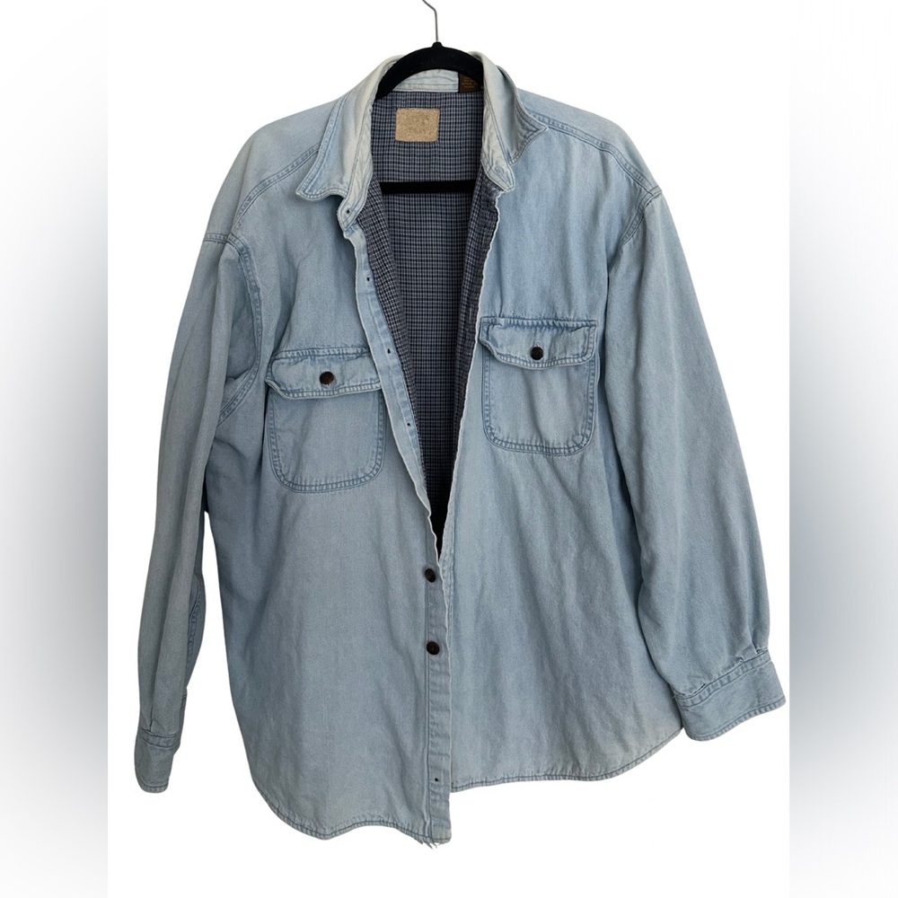Vintage Denim Button-Up Shirt XL USA Made